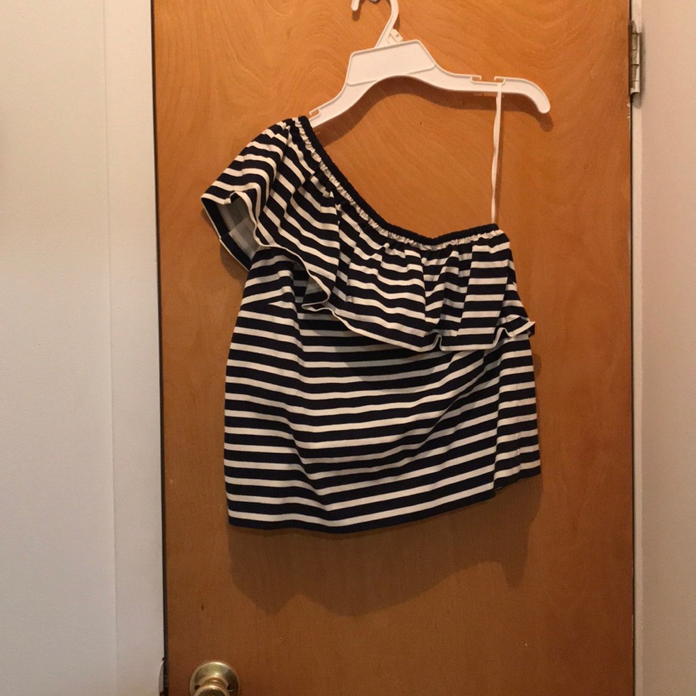 One shoulder J. Crew top. Size XS